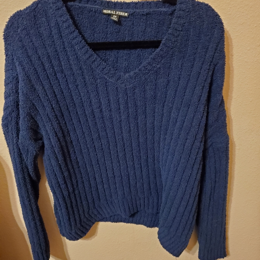 Moral Fiber Navy 2x Sweater